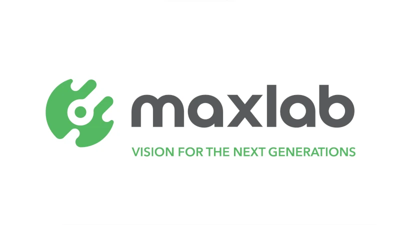 Maxlab logo + claim
